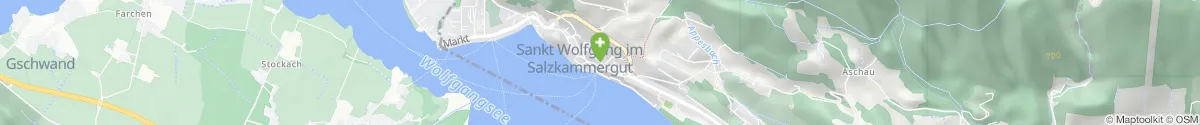 Kartendarstellung des Standorts für Apotheke Zum Heiligen Wolfgang in 5360 Sankt Wolfgang